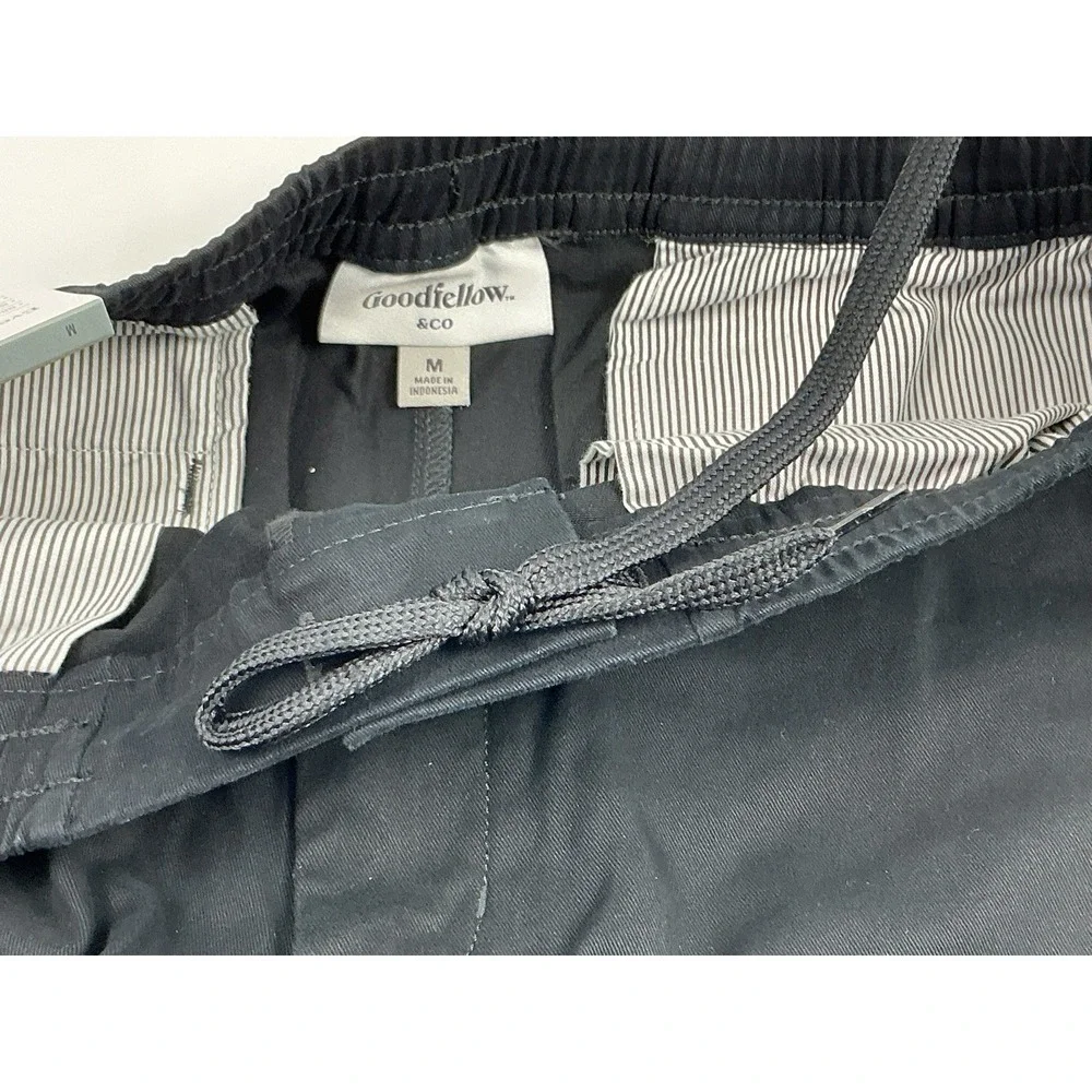 Goodfellow & Co‎ Men's Black Drawstring Chino Pants Medium Stretch Casual NWT